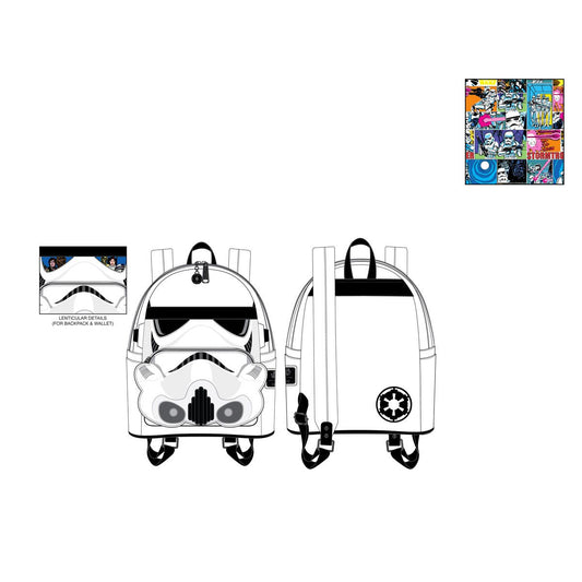 LOUNGEFLY STAR WARS: STORMTROOPER LENTICULAR MINI BACKPACK
