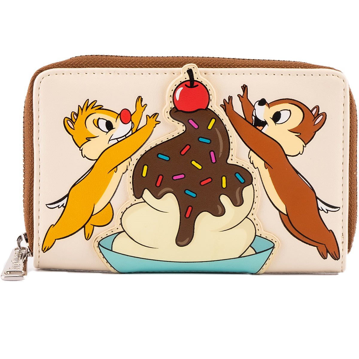 CHIP AND DALE CHERRY ON TOP ZIP-AROUND LOUNGEFLY WALLET