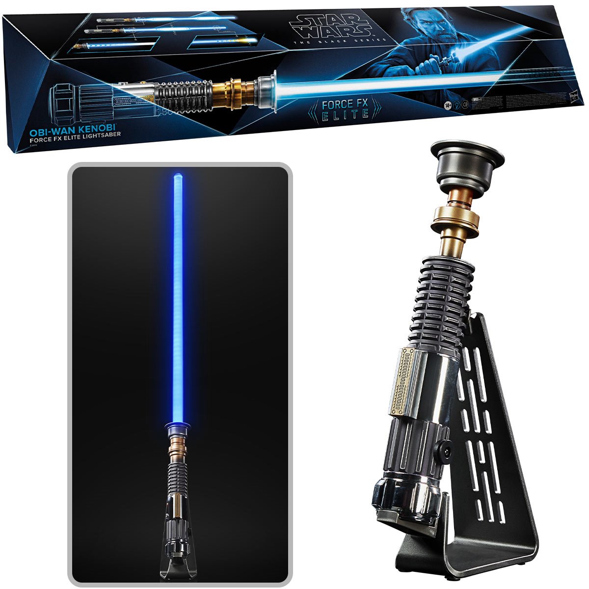 Star Wars The Black Series Elite Obi-Wan Kenobi Force FX Lightsaber Prop Replica
