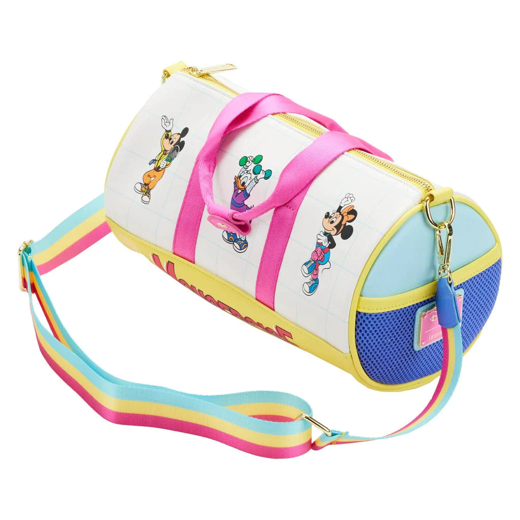 LOUNGEFLY DISNEY MOUSERCISE DUFFLE BAG